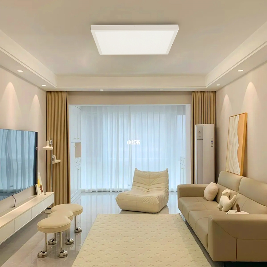 Brilagi - Luz de techo LED regulable para baño FRAME SMART LED/50W/230V 60x60 cm 3000-6000K IP44 blanco + control remoto