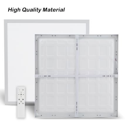 Brilagi - Luz de techo LED regulable para baño FRAME SMART LED/50W/230V 60x60 cm 3000-6000K IP44 blanco + control remoto