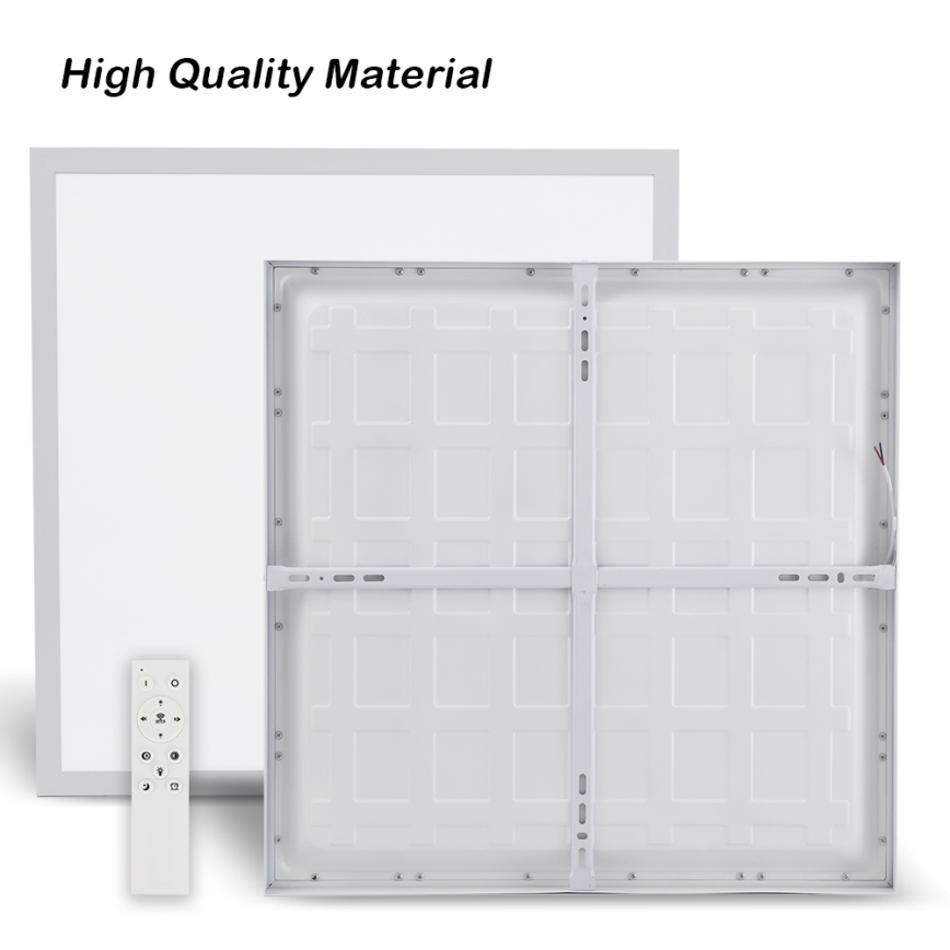 Brilagi - Luz de techo LED regulable para baño FRAME SMART LED/50W/230V 60x60 cm 3000-6000K IP44 blanco + control remoto