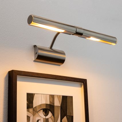 Brilagi - Lámpara de cuadro DANAE 2xE14/40W/230V cromo mate