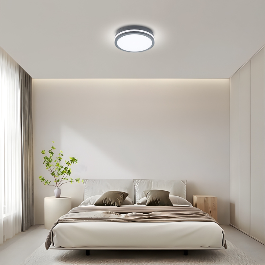 Brilagi - Lámpara de exterior LED BENE LED/24W/230V diá. 26 cm antracita IP54