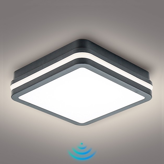 Brilagi - Lámpara de exterior LED con sensor BENE LED/18W/230V 22x22 cm antracita IP54