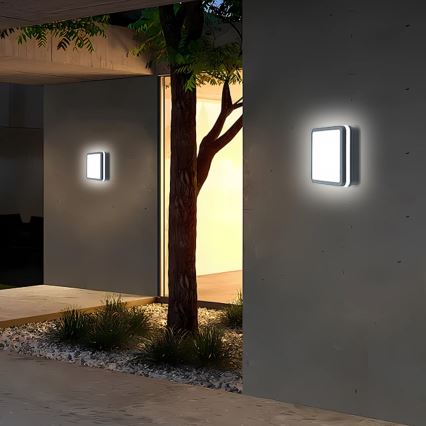 Brilagi - Lámpara de exterior LED con sensor BENE LED/18W/230V 22x22 cm antracita IP54