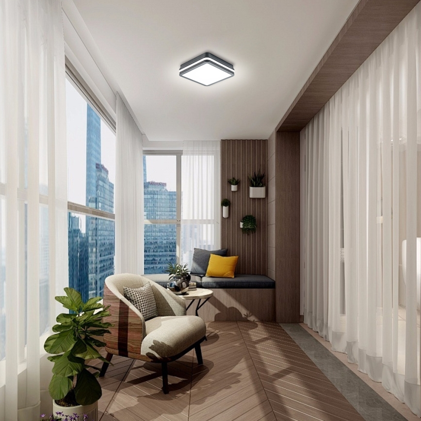 Brilagi - Lámpara de exterior LED con sensor BENE LED/18W/230V 22x22 cm antracita IP54