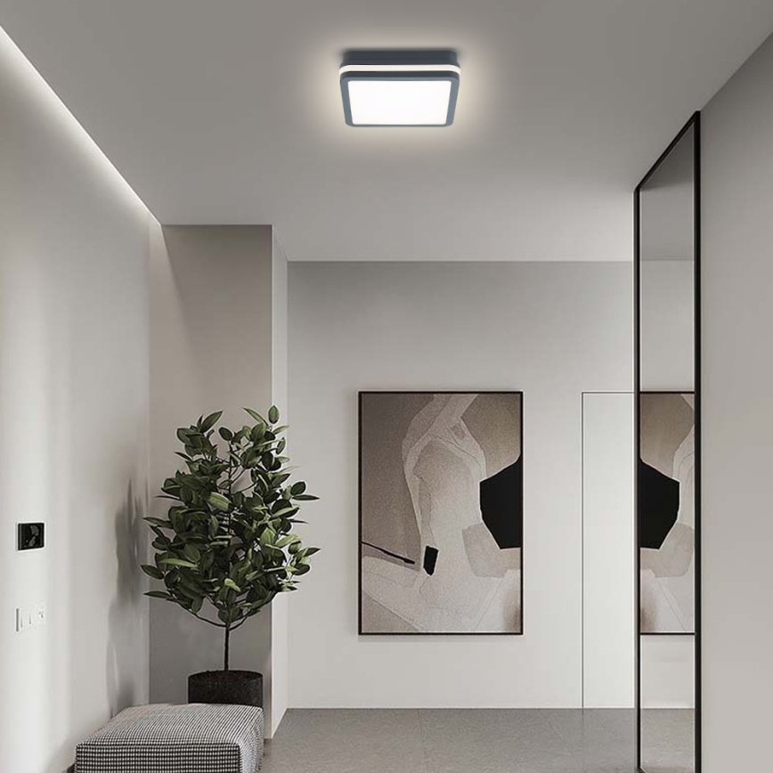 Brilagi - Lámpara de exterior LED con sensor BENE LED/18W/230V 22x22 cm antracita IP54