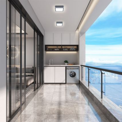 Brilagi - Lámpara de exterior LED con sensor BENE LED/18W/230V 22x22 cm antracita IP54