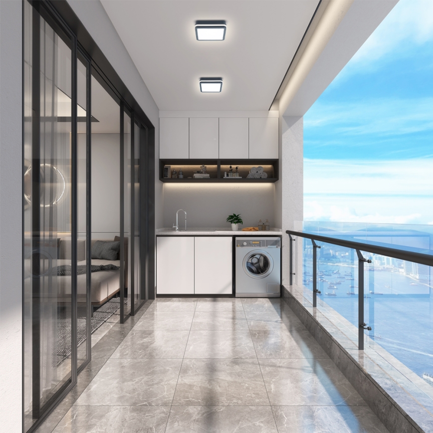 Brilagi - Lámpara de exterior LED con sensor BENE LED/18W/230V 22x22 cm antracita IP54