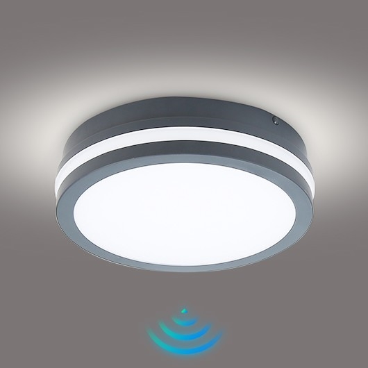 Brilagi - Lámpara de exterior LED con sensor BENE LED/18W/230V diá. 22 cm antracita IP54