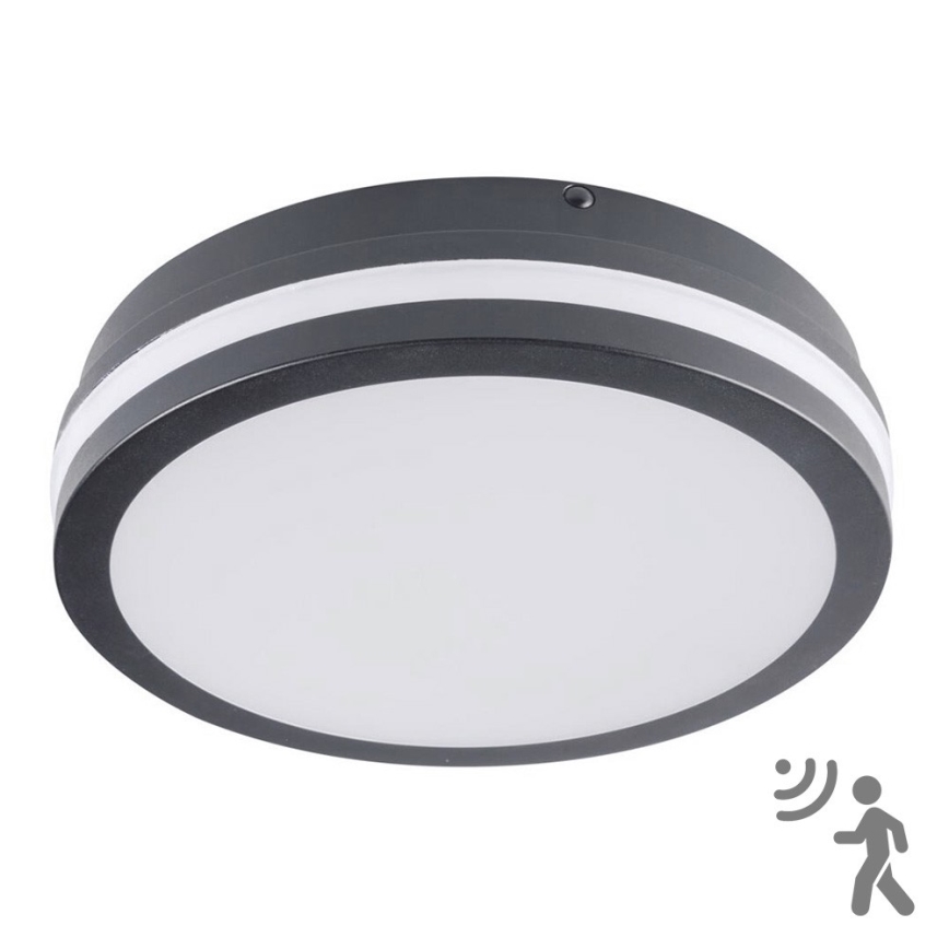 Brilagi - Lámpara de exterior LED con sensor BENE LED/18W/230V diá. 22 cm antracita IP54