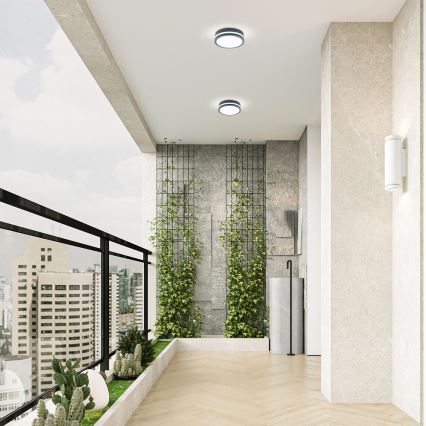 Brilagi - Lámpara de exterior LED con sensor BENE LED/18W/230V diá. 22 cm antracita IP54