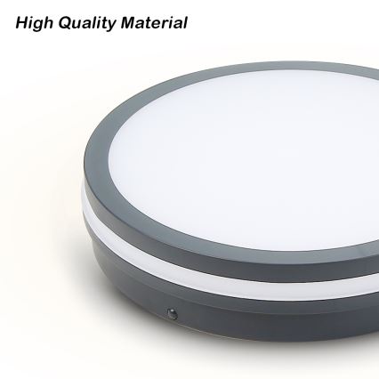 Brilagi - Lámpara de exterior LED con sensor BENE LED/18W/230V diá. 22 cm antracita IP54