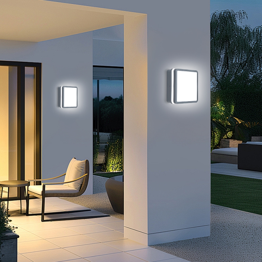 Brilagi - Lámpara de exterior LED con sensor BENE LED/24W/230V 26x26 cm antracita IP54