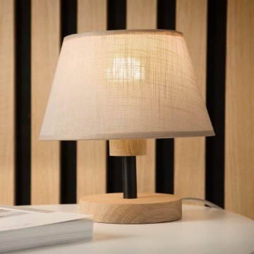 Brilagi - Lámpara de mesa ANTHONY 1xE27/60W/230V roble/beige