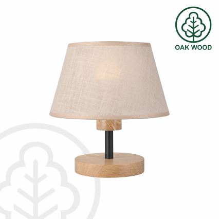 Brilagi - Lámpara de mesa ANTHONY 1xE27/60W/230V roble/beige