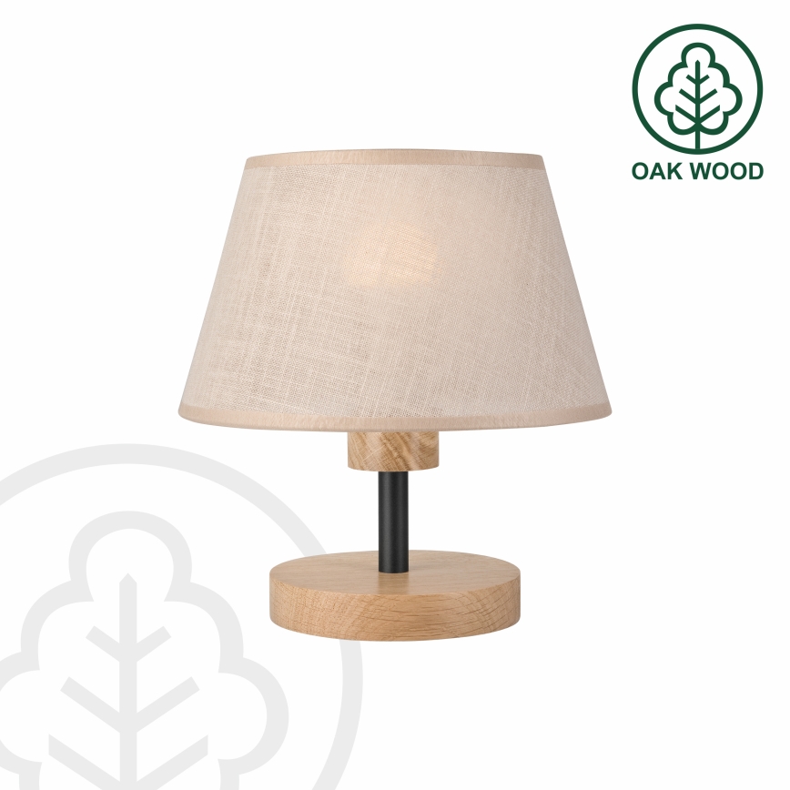 Brilagi - Lámpara de mesa ANTHONY 1xE27/60W/230V roble/beige