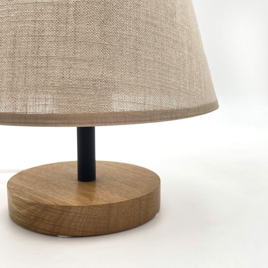 Brilagi - Lámpara de mesa ANTHONY 1xE27/60W/230V roble/beige
