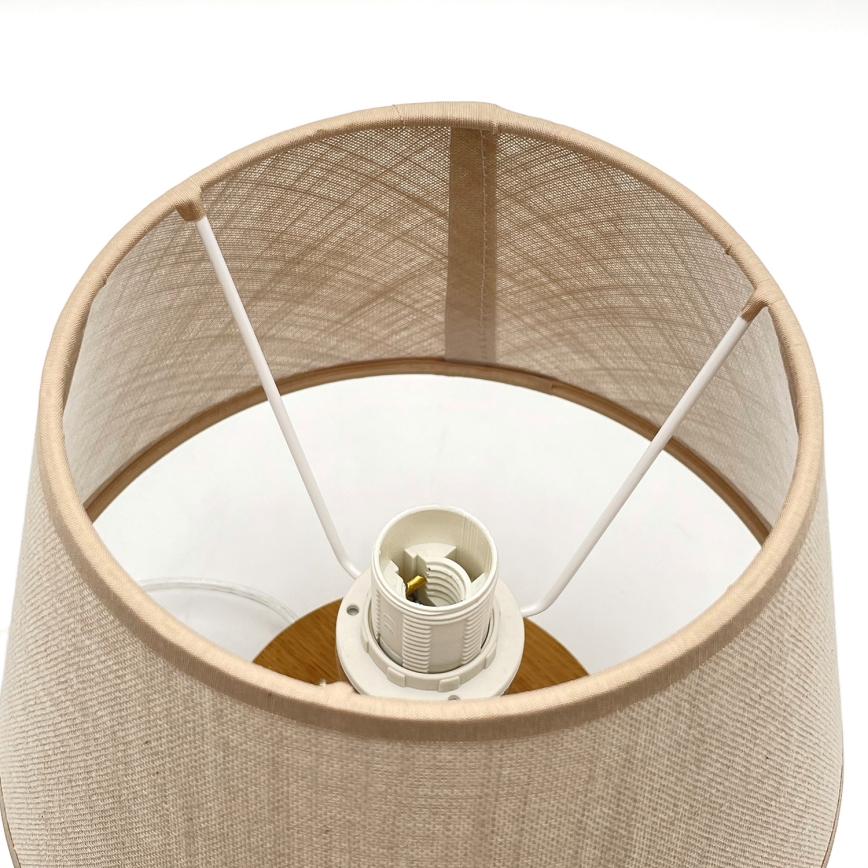 Brilagi - Lámpara de mesa ANTHONY 1xE27/60W/230V roble/beige