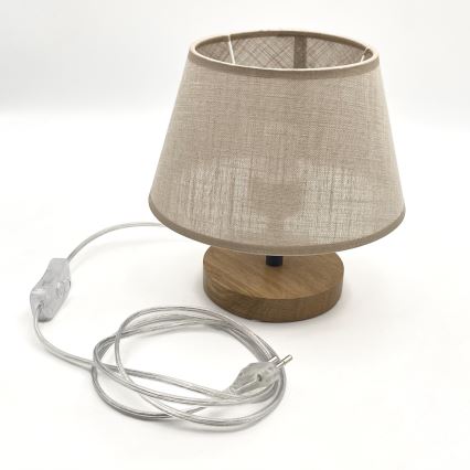 Brilagi - Lámpara de mesa ANTHONY 1xE27/60W/230V roble/beige