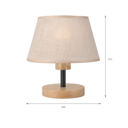 Brilagi - Lámpara de mesa ANTHONY 1xE27/60W/230V roble/beige