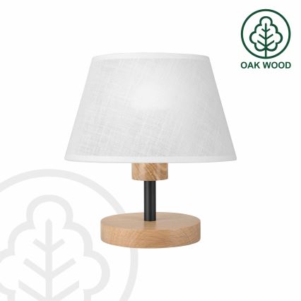 Brilagi - Lámpara de mesa ANTHONY 1xE27/60W/230V roble/blanco