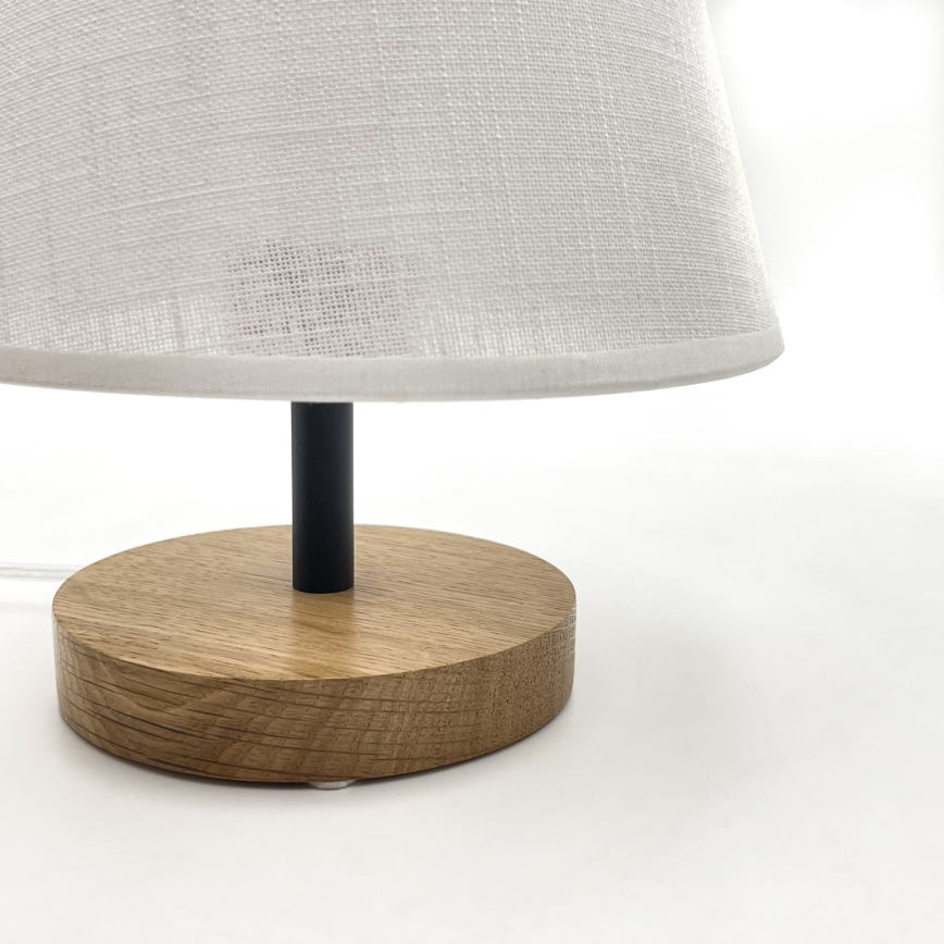 Brilagi - Lámpara de mesa ANTHONY 1xE27/60W/230V roble/blanco