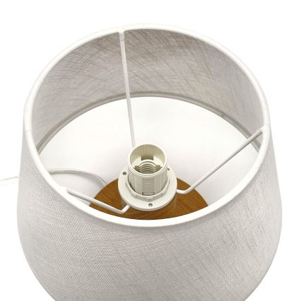 Brilagi - Lámpara de mesa ANTHONY 1xE27/60W/230V roble/blanco