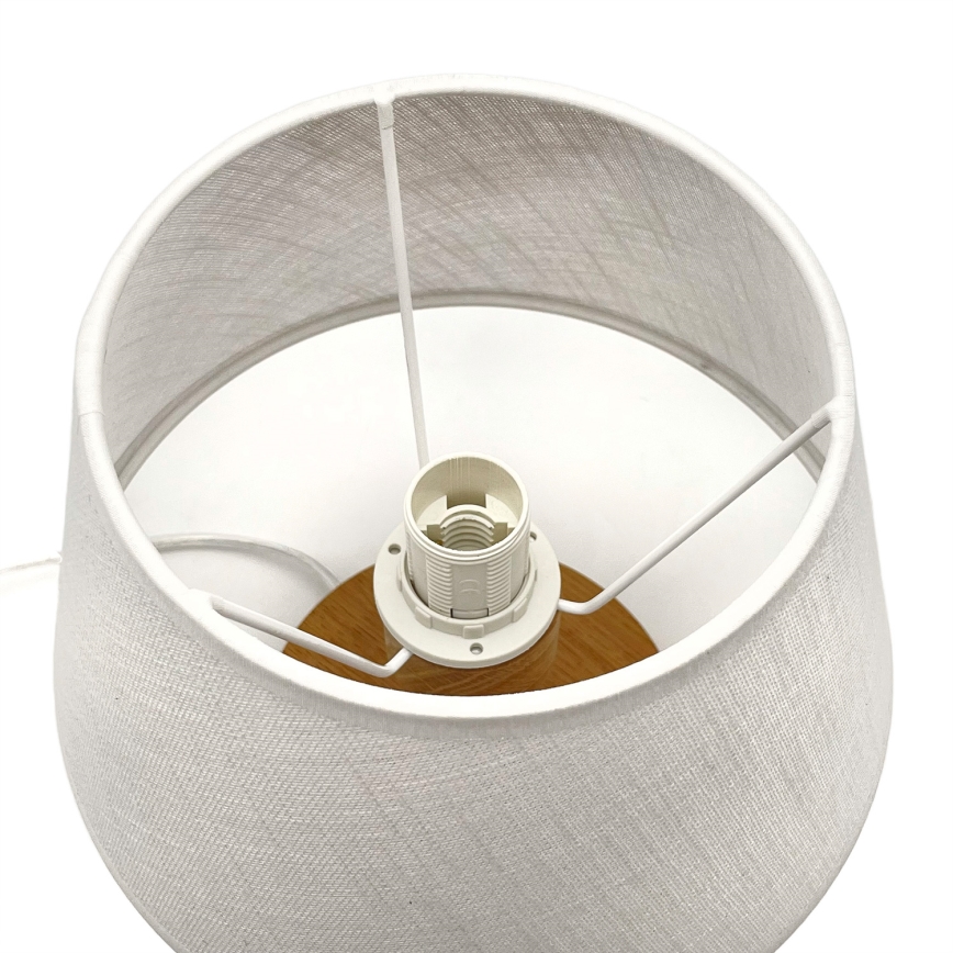 Brilagi - Lámpara de mesa ANTHONY 1xE27/60W/230V roble/blanco