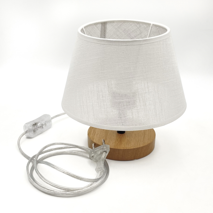 Brilagi - Lámpara de mesa ANTHONY 1xE27/60W/230V roble/blanco