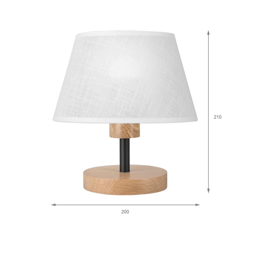 Brilagi - Lámpara de mesa ANTHONY 1xE27/60W/230V roble/blanco