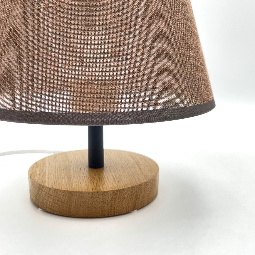 Brilagi - Lámpara de mesa ANTHONY 1xE27/60W/230V roble/marrón