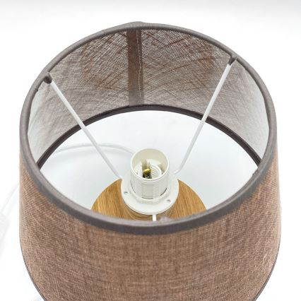 Brilagi - Lámpara de mesa ANTHONY 1xE27/60W/230V roble/marrón