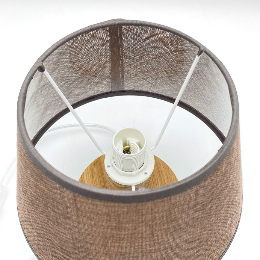 Brilagi - Lámpara de mesa ANTHONY 1xE27/60W/230V roble/marrón