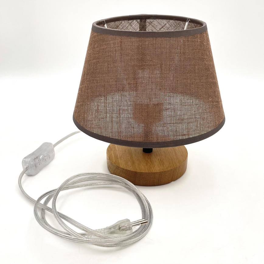 Brilagi - Lámpara de mesa ANTHONY 1xE27/60W/230V roble/marrón