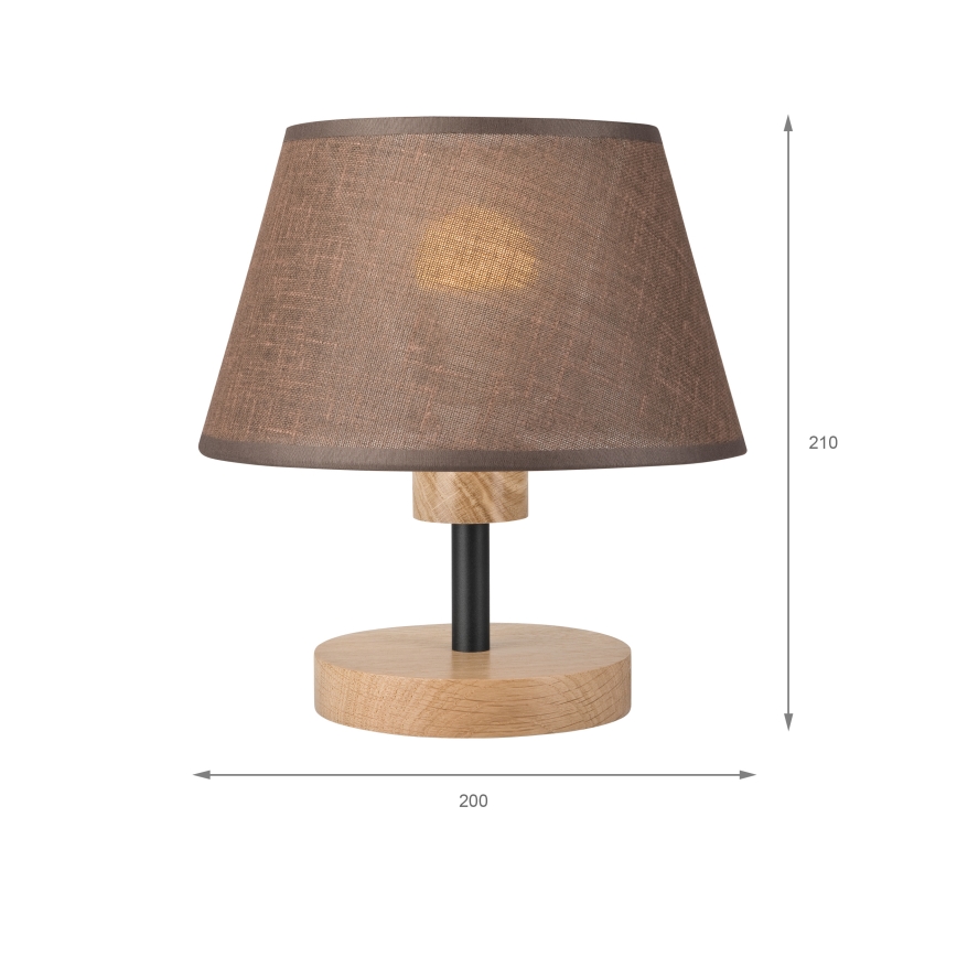 Brilagi - Lámpara de mesa ANTHONY 1xE27/60W/230V roble/marrón
