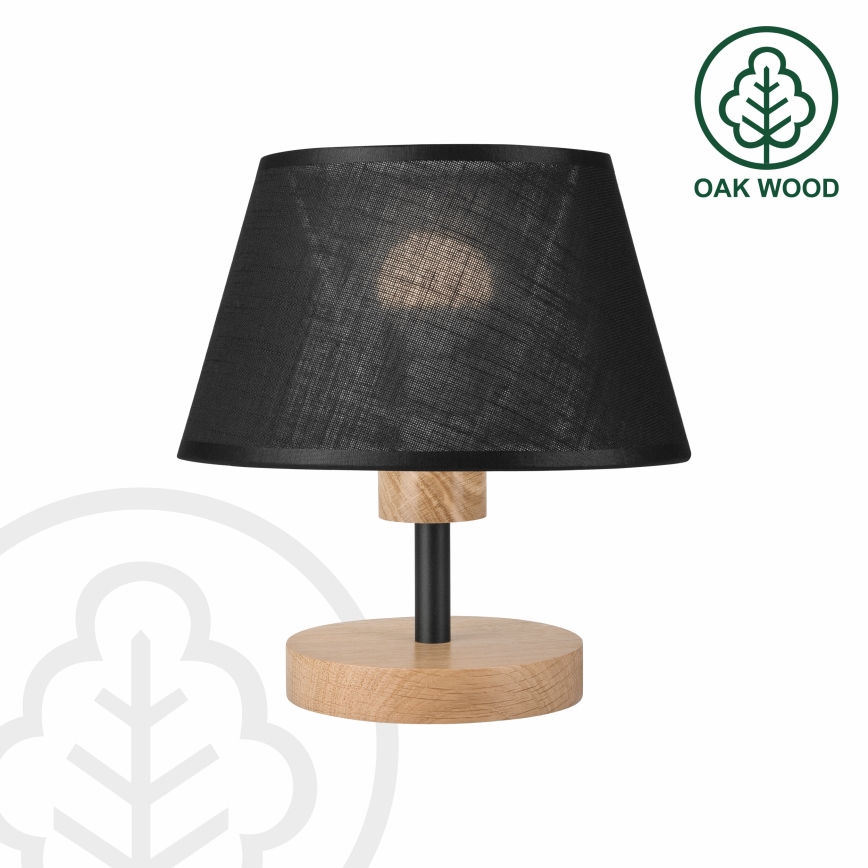 Brilagi - Lámpara de mesa ANTHONY 1xE27/60W/230V roble/negro