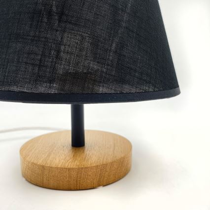 Brilagi - Lámpara de mesa ANTHONY 1xE27/60W/230V roble/negro