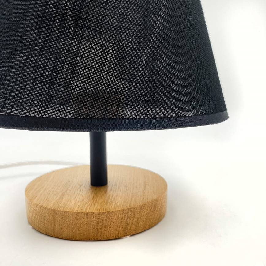 Brilagi - Lámpara de mesa ANTHONY 1xE27/60W/230V roble/negro