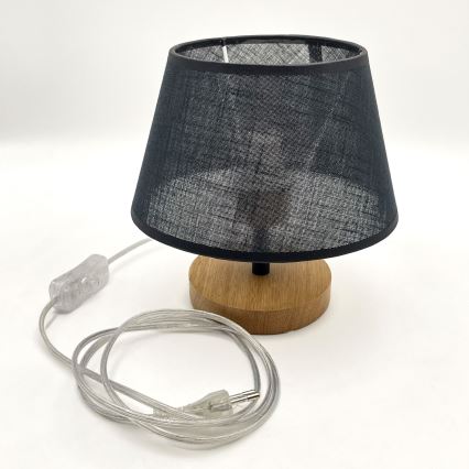 Brilagi - Lámpara de mesa ANTHONY 1xE27/60W/230V roble/negro