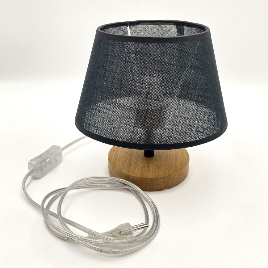 Brilagi - Lámpara de mesa ANTHONY 1xE27/60W/230V roble/negro
