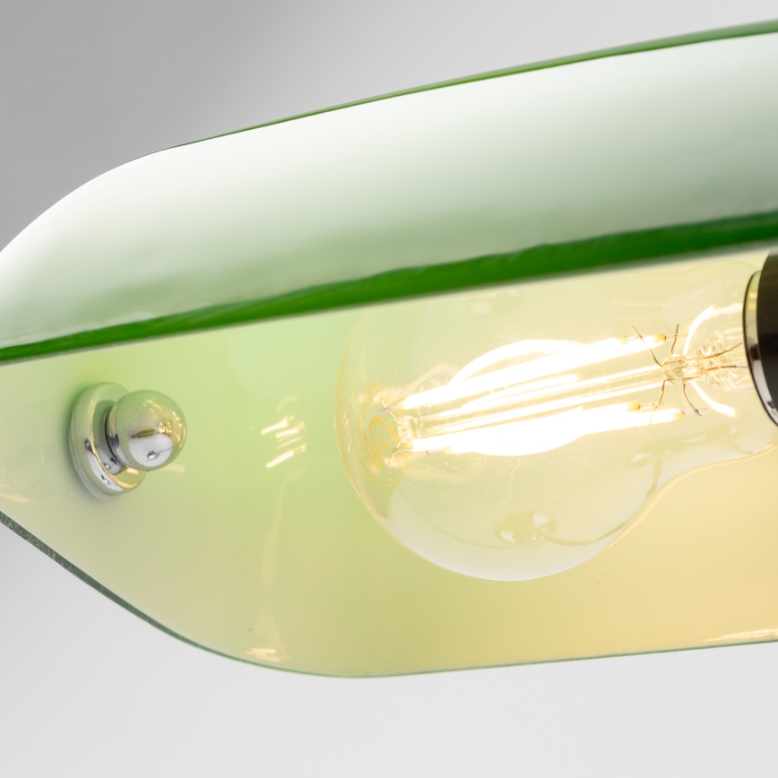 Brilagi - Lámpara de mesa BANK OFFICE 1xE27/60W/230V cromo brillante/verde