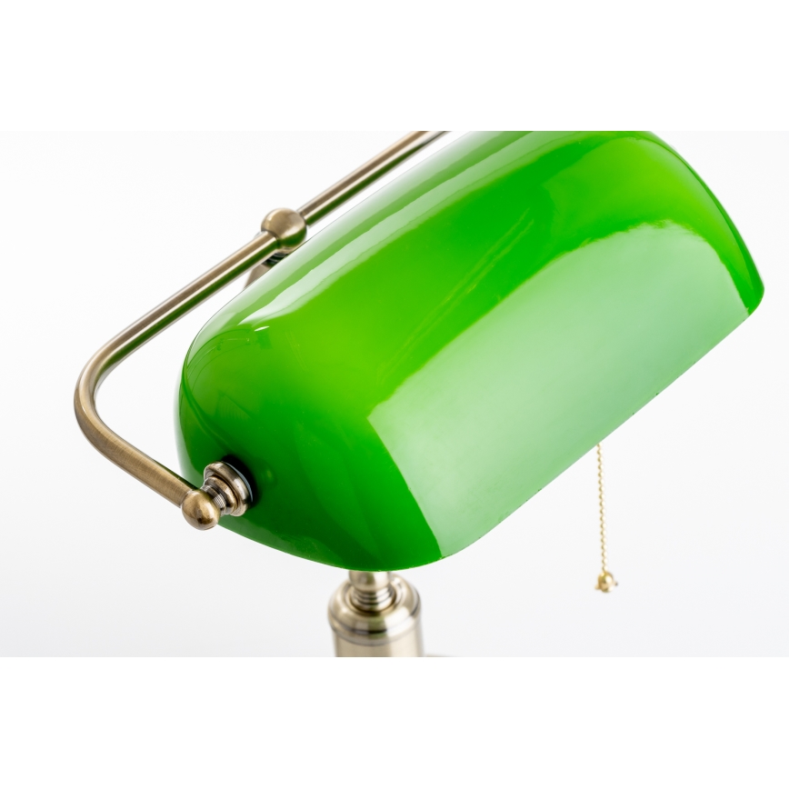 Brilagi - Lámpara de mesa BANK OFFICE 1xE27/60W/230V latón/Verde