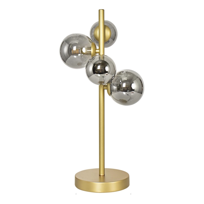 Brilagi - Lámpara de mesa LED MILLA 4xG9/3W/230V dorado/ahumado