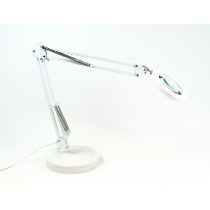 Brilagi - Lámpara de mesa LED regulable con una lupa LENS LED/12W/5V 3000/4200/6000K blanco