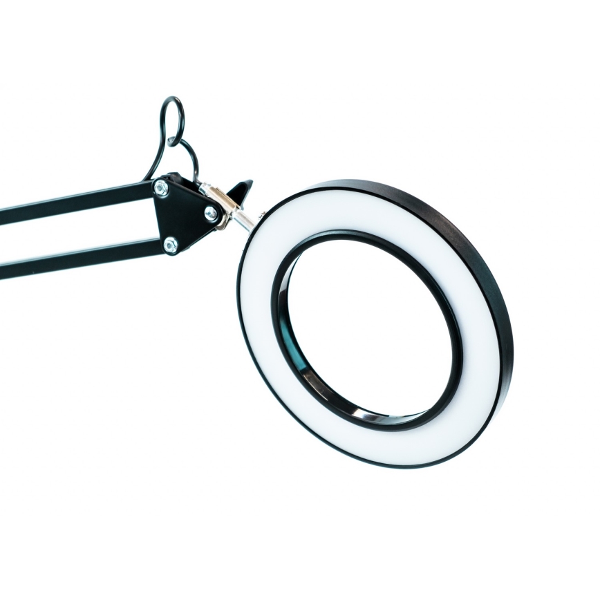 Brilagi - Lámpara de mesa LED regulable con una lupa LENS LED/12W/5V 3000/4200/6000K negro