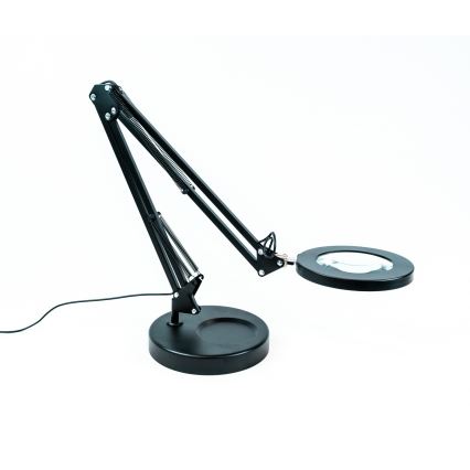 Brilagi - Lámpara de mesa LED regulable con una lupa LENS LED/12W/5V 3000/4200/6000K negro