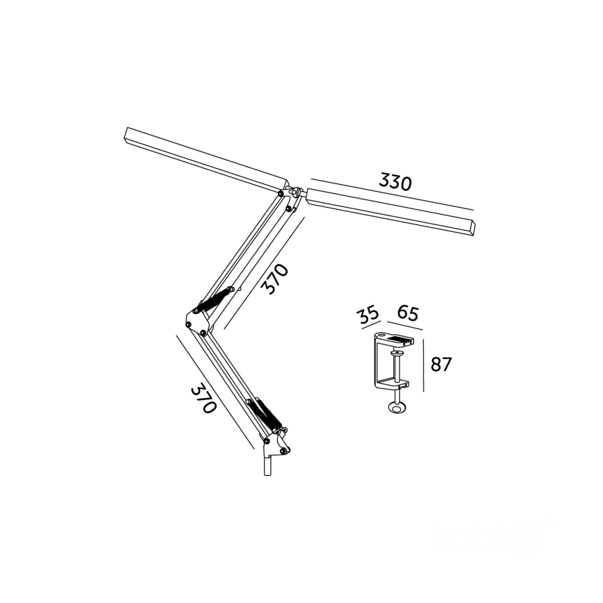 Brilagi - Lámpara de mesa LED regulable VARIO 2xLED/14W/230V 3000-6000K negro