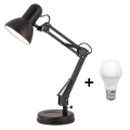 Brilagi - Lámpara de mesa LED ROMERO 1xE27/10W/230V negro