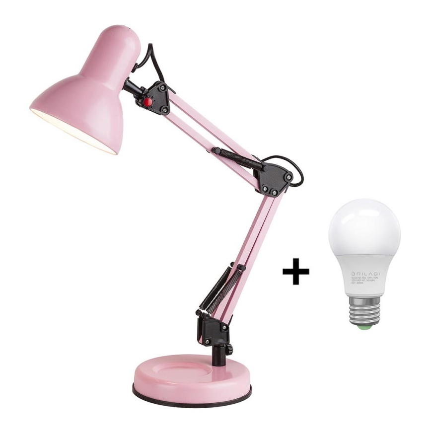 Brilagi - Lámpara de mesa LED ROMERO 1xE27/10W/230V rosa