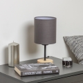 Brilagi - Lámpara de mesa NUBILA WOOD 1xE27/25W/230V roble/antracita