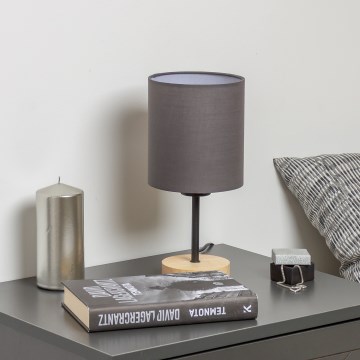 Brilagi - Lámpara de mesa NUBILA WOOD 1xE27/25W/230V roble/antracita